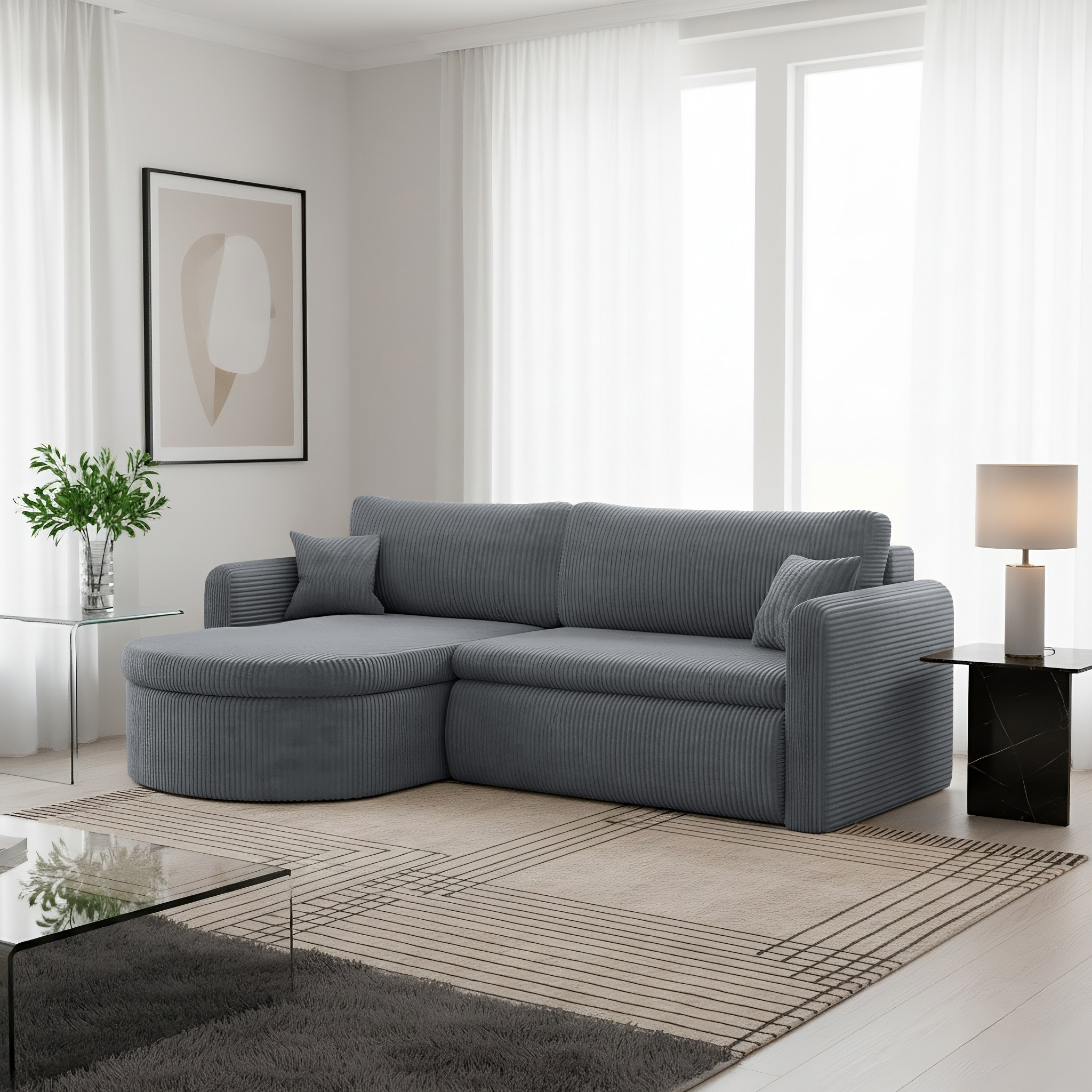 Verona L Ecksofa mit Schlaffunktion und Bettkasten